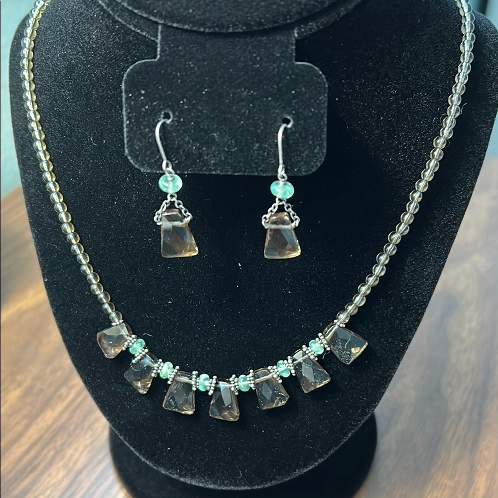 Silver and Blue Delicate Necklace